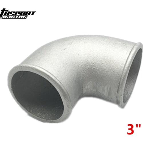 Universal 76mm 3" Cast Aluminium Elbow Pipe 90 Degree Intercooler Turbo Tight Bend Bent