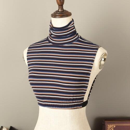 Rainbow Colorful Turtleneck Fake Collar Women Windproof Solid Color False Collar Girls Removable Blouse Shirt Detachable Collar