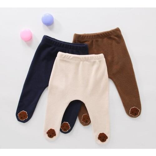 Winter Baby Leggings Thicken Velvet Newborn Pants For Boys Infant Trousers Girls Legging Pants Toddler Baby Trousers Warm 0-2Y