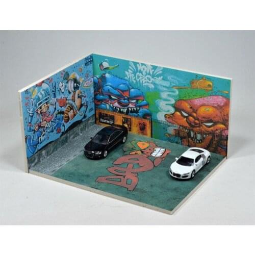 1:64 car model photo background scene parking lot