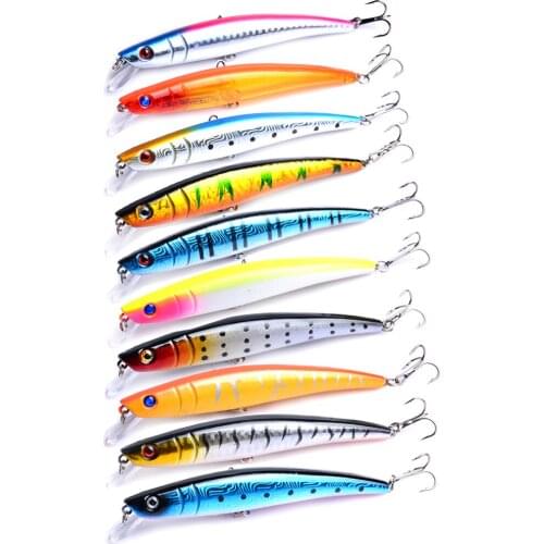 10 pcs/lot Minnow Fishing Lure 10.6g 11.5cm Hard fish Bait with 4# Hooks Crankbait fishing tackle Hard Wobblers