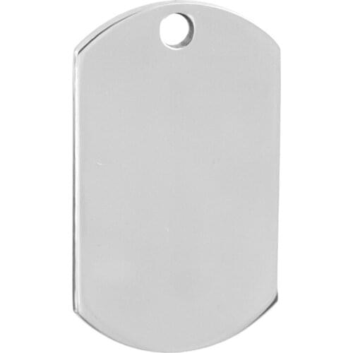 10pcs mens silver/gold/black Blank High Polish military Dog tag ID name Pendant Stainless Steel Diy print engraved Necklace