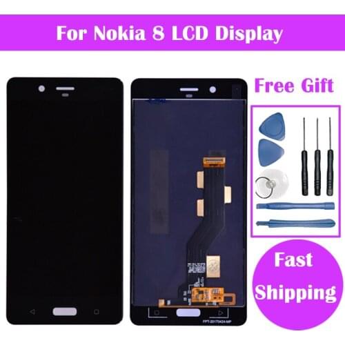 100% Tested For Nokia 8 N8 LCD Display With Touch Screen Digitizer Assembly For Nokia8 TA-1004 TA-1012 TA-1052 With Free Tools