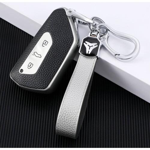 2020 2021 TPU+leather key cover for VW Golf 8 VIII ID-4 for Skoda Octavia A8 MK4 for seat leon Cupra formentor key case holder