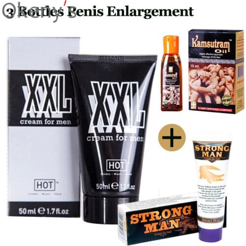 3Pcs XXL Cream Big Dick India Red Oil Penis Extender Enlargement Cream Oil 50ml Increase Penis Thickening Growth Penis Gel