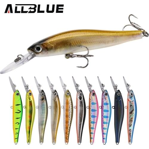 ALLBLUE NIMBLE 70S Deep Diving Minnow Silent Fishing Lure 70mm 6.4g Magnetic Wobbler Sinking Bass Pike Trout Artificial Bait