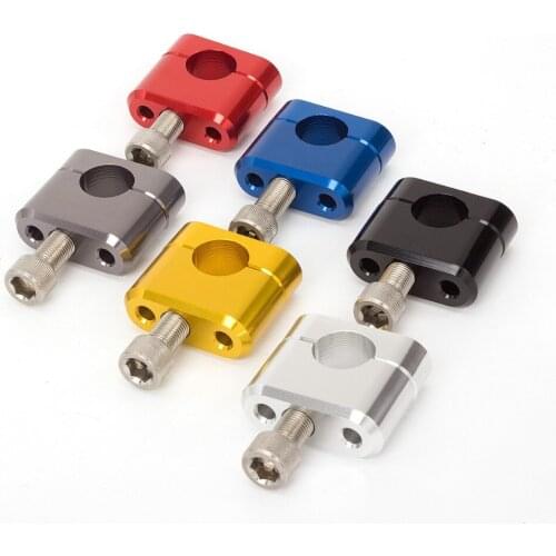 Aluminum Universal Motorcycle 22MM 7/8" Handlebar Handle Bar Clamps Risers Fat Bar For Pit Dirt Motorcycle Bike Off Road