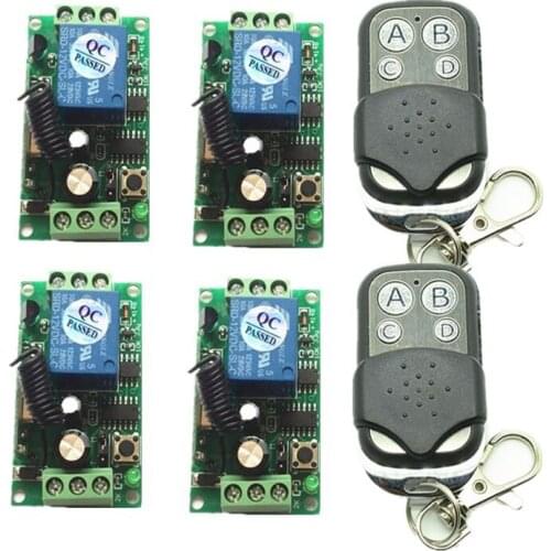 DC12V 24V Relay 1CH 1 CH Wireless Remote Control Switch Receiver Module and RF Transmitter,315 / 433 MHz