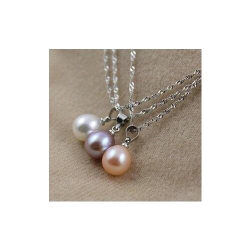 CHEAP SALE!!! MIX SIZES/COLORS!! 18KGP Natural Freshwater Pearl Pendant Fashion Jewelry for Young Lady/Women/Girls, 120pcs/lot