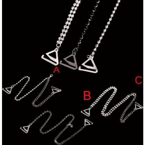 Hot Sale 2Pcs/pair Bra Straps 2 Rows Crystal Gorgeous Prom Diamante Rhinestone Bra Straps Belt Adjustable Sparkle Shoulder Strap