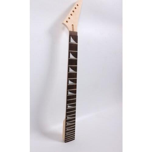 25.5 648 mm 24 fret electric guitar neck unfinished maple make and rosewood fingerboard