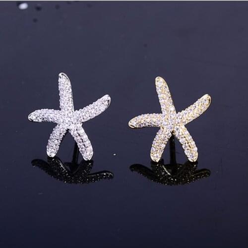 Fashion Small Cubic Zircon Collar Pins for Girl Boy Summer Beach Buckle T-shirt Dress Lapel Pin Jewelry Accessories Corsage
