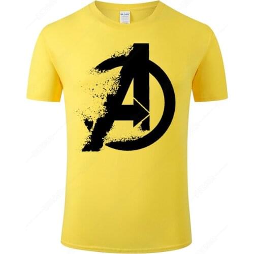 Marvel Avengers Mens and Womens Fashion Print T-shirt Summer Cool Short-sleeved T-shirt Unisex Streetwear