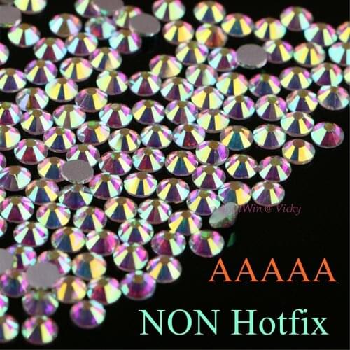 NON Hotfix Rhinestone Top Quality SS4 to SS40 Crystal AB Flatback Crystal Strass for Nail Art Decoration Diamond Glue On