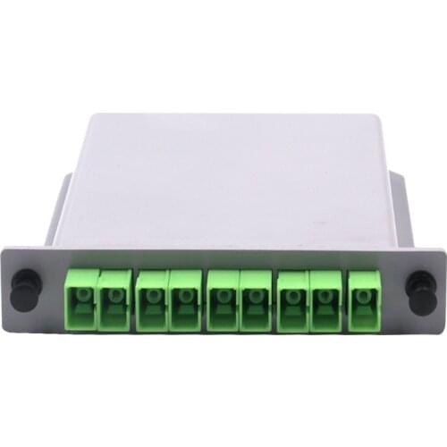 Free Shipping 1:8 Fiber Optical PLC Splitter 1x8 LGX Box Cassette Card Inserting SC/APC PLC splitter Module