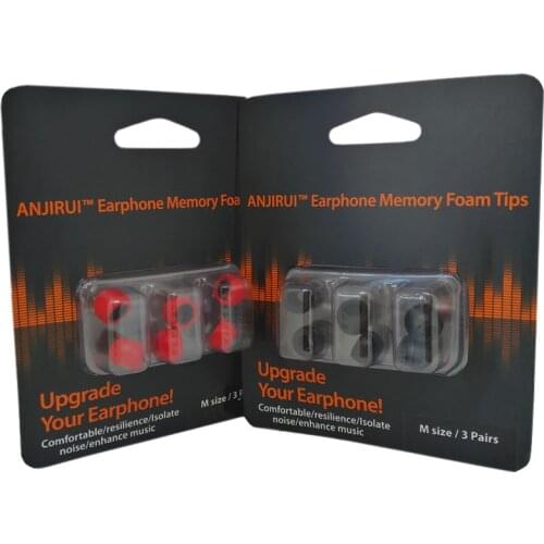 ANJIRUI TS400 6.5mm (L M S) insulation foam tips for in-ear earphone headset bass C set Ear Pads Suitable 6.5mm-7.5mm headphone