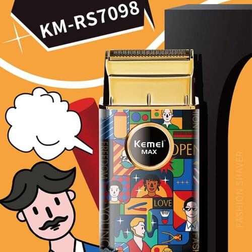 Professional shaver Graffiti Pattern shave shaper foil electric shaver head shaving machine rotary motor electric razor for men