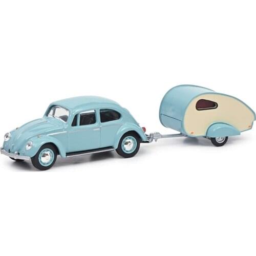 Schuco 1:64 VW Beetle with caravan Diecast Model Car