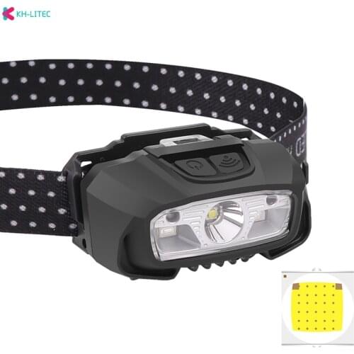 Sensor Headlamp Motion USB Rechargeable Induction LED Headlight 6 Modes Powerful Hard Hat Inductive Waterproof Head Lantern