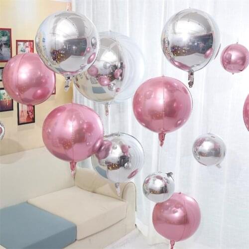 5PCS 10/15/18/22 inch round 4D ball aluminum foil balloon anniversary birthday party wedding decoration Christmas decoration