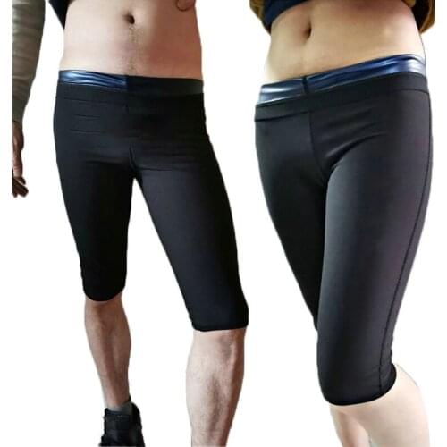 Sauna Effect Fat Burning Short Pants Man Women Sports Fitness Sweet Sweat Shaping Pants Flat Belly Leg Shaper Slimming Pants