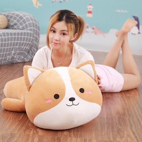 Cute plush toys fat dog dolls soft animal sofa pillow kids gift