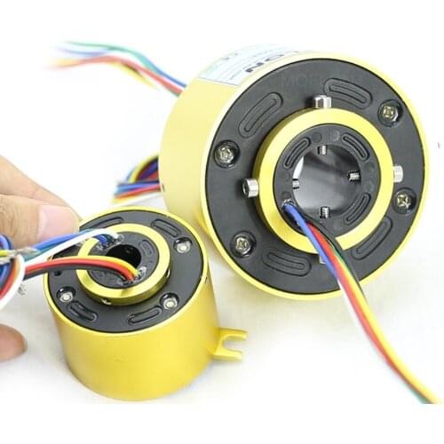 MOFLON through bore slipring slip ring with hole hole Diameter25.4mmxOD86mm 6 wires 10A electric Slip Ring MT2586