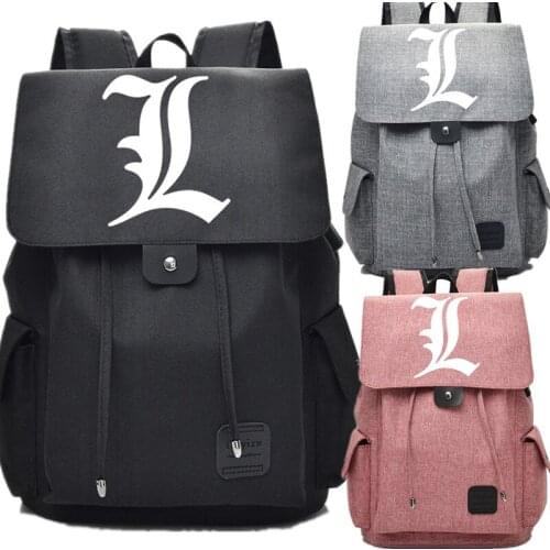 Death Note USB Port Backpack Bag Zipper Messenger School Students Book Daypack Large Capacity Boy Travel