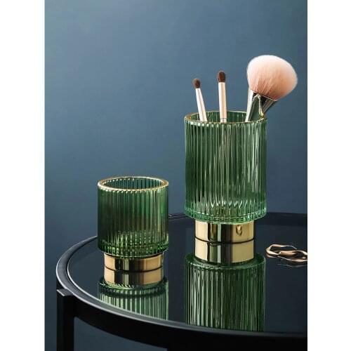 Light luxury Makeup Brush Eyebrow Pencil Storage Tube Cosmetic Lipstick Jewelry Cotton Swab Beauty Egg Storage Box Candlestick