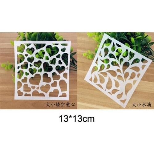 Stencil For Decor Hollow Love Craft Layering Stencils For Walls Scrapbooking Template Stamps Album Decorative Embossing Paper