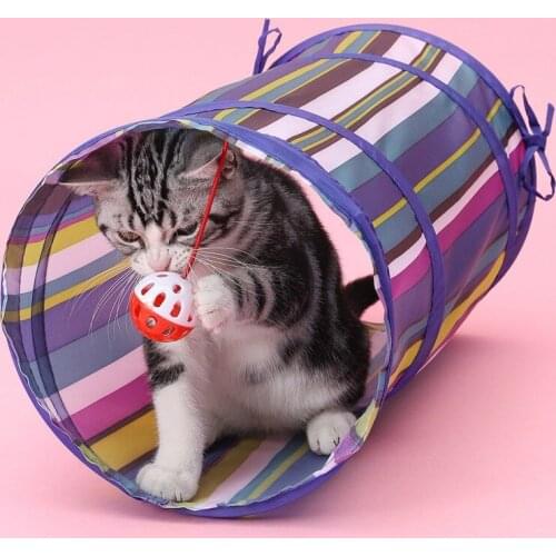 Pet Cat Tunnel Toy Collapsible Crinkle Play Tubes Balls Kitten Toys Ferrets Rabbit Play Puppy Dog Tunnel Tubes