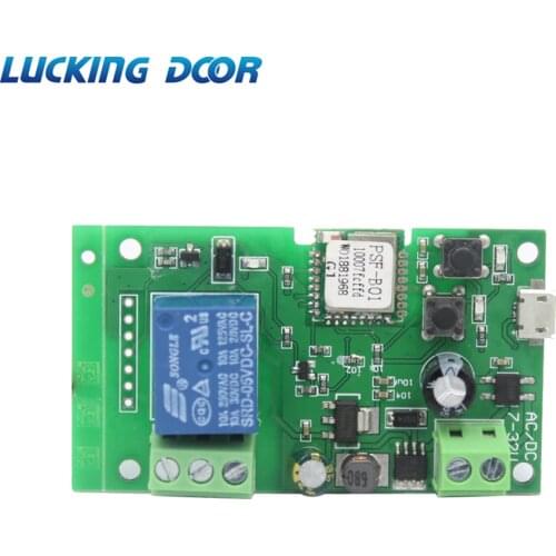Lucking Door DC 5V Click the Self-Locking Module Smart Wifi Switch Relay Timer Wireless Remote Controler Alexa Google home