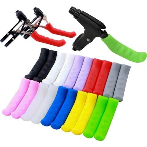 1 Pair Silicone Bicycle Lever Grips Protectors Anti-Skid Bike Brake Lever Handle Sleeve MTB Bike Cycling Silicone Brake Cover MC