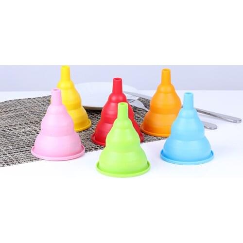 1pcs Silicone Collapsible Foldable Funnel for Transferring of Liquid Fluid Kitchen Mini Tool Kitchen Cooking Tools Accessories
