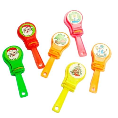 100 pcs Mini 7cm christmas X'mas Sound Clappers 791 4-2 Goody Bags party Favor toys Pinata Carnivals Clicker Sound Maker