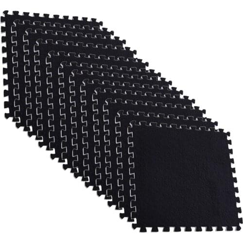 12Pcs Splicing Floor Mats Puzzle Mat Yoga Mats Patchwork Rugs Thicken Shock Absorption Floor Pads EVA Leaf Grain For Gym Room