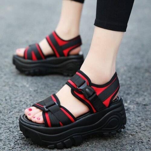 2021Fashion Women Summer Sandals Wedges Thick Bottom Platform Slippers Ladies Walking Shoes Zapatillas Chinelo Sandalia Sneakers