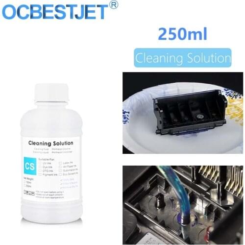 250ML/Bottle Cleaner Cleaning Solution Liquid For Epson HP Canon Brother Inkjet Printer for Dye Ink Pigment Ink Sublimation Ink