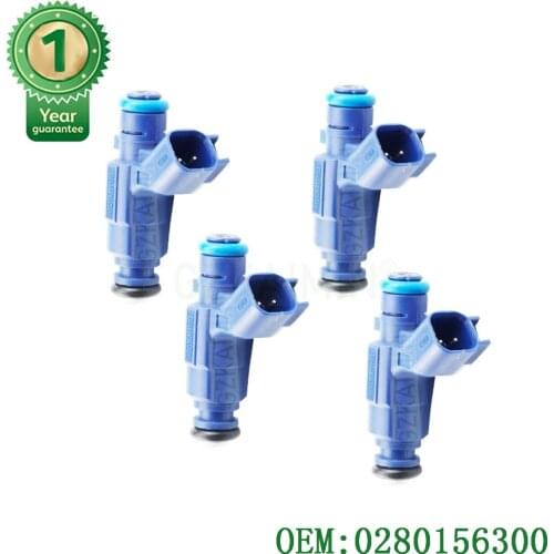 4xFuel Injector OEM 0280156300 12609418 9206819 For Chevrolet Malibu Equinox Cadillac CTS SRX Pontiac G6 G8 Torrent Saturn Aura