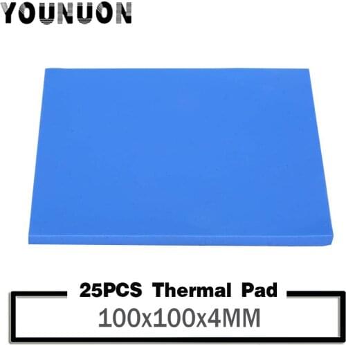 50PCS 100x100x4mm Conductivity Thermal Pad Heatsink Silicone Thermal Pads