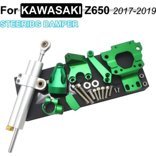 For KAWASAKI Z650 Z 650 2017 2018 2019 Motocrycle Accessories CNC Street Bike Steering Damper Mounting Kit Stabilizer Adjustable