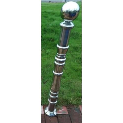 Freeshipping 304# Villa Staircase Parts Column Floor Mount Newel Post Handrail Pole Baluster