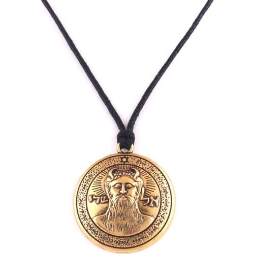 God Archangel Face As Talisman Amulet Antique Gold Material Zinc Alloy Special Rune Will Protect The Owner Provide Dropshipping