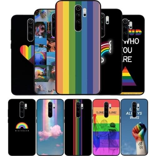 Gay Lesbian LGBT Rainbow Pride Soft Silicone black Phone Case For Redmi 4A 4X 5PLUS 5A NOTE 9S 9 8T 8 7 6 5 4 PRO