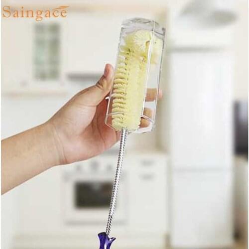 Saingace Cleaning Brushes Long Handle Flexible water Bottles Cleaning Brush Kitchen Thermos Teapots Cleaning Tools drop ship new