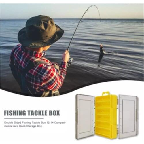 2021 Double Sided Fishing Tackle Fishing Plastic Storage Case Box Lure Hook Storage Box Fishing Bait Accessories Storage Box