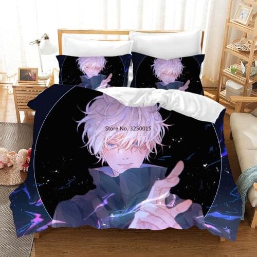 Jujutsu Kaisen Bedding Set Japan Famous Anime Duvet Cover Sets Comforter Bed Linen Twin Queen King Single Size Dropshipping Gift