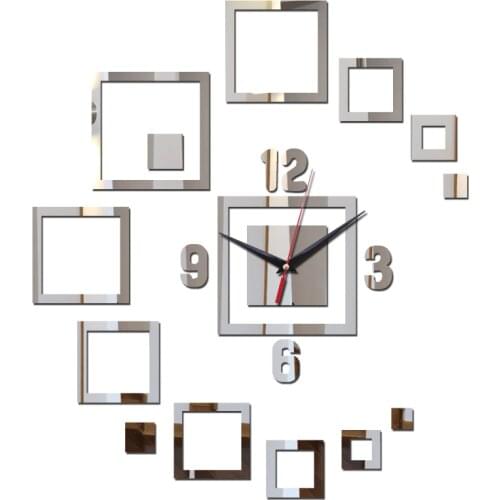 New diy quartz watch 3d wall clock clocks Multi-piece set Needle living room modern sun decorative mirror acrylic stickers