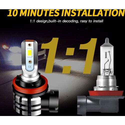 2×Canbus H7 H8 LED Car Headlight Lamp H1 9005 HB3 9006 HB4 H11 fog lights Bulbs For Audi BMW Ford Toyota Volkswagen Honda