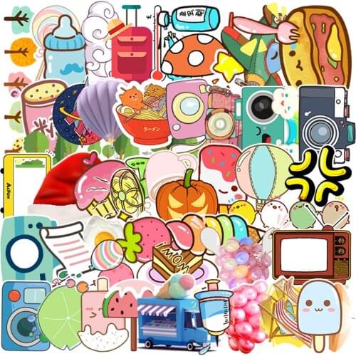 Non-Repeating Kawaii Cute Stickers Aesthetic Waterproof Removable Self-Stickers Cartoon Meme Hipster Stickers Luggage Laptop